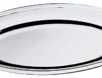 Mepra 40 x 28 cm Oval Serving Plate, Silver