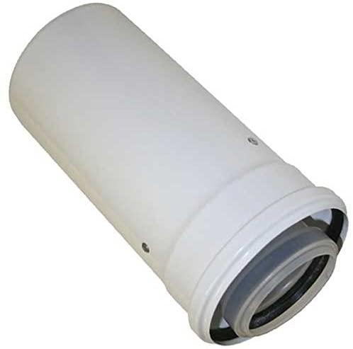 Worcester Telescopic 60/100 Short Extension Flue Pipe 220mm, White