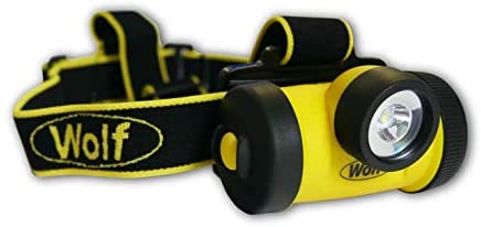 Wolf HT-650 ATEX Zone 0 Intrinsically Safe LED Safety Headtorch, Yellow and Black