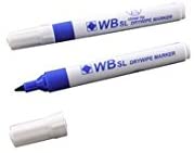 Hainenko 872002 WB SL Dry Wipe Marker with Chisel Tip - Red (Pack of 10)