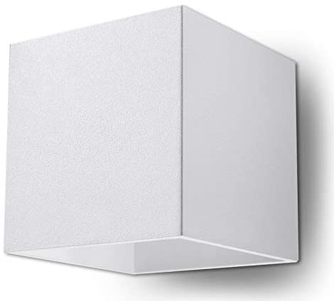 Wall lamp LED Quad SL.0059 SOLLUX Modern Lighting Sconce White G9 1-Light Aluminium Square for The Kitchen and The Bedroom