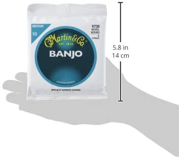 Martin V730 Banjo Strings 5 String Banjo - (Medium.010 - .023 and .010), Nickel Wound, Medium ( 10-23 & 10 ) - Image 4