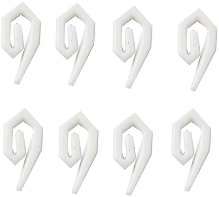 Merriway BH04577 White Nylon Curtain Hooks (Pack of 200) - Heavy Duty Hooks for Pencil Pleat Window, Door & Shower Curtains