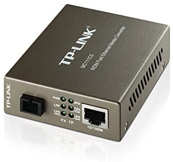 TP-Link 10/100Mbps WDM Media Converter (MC111CS), Black, Single Mode 1550 nm x 1310 nm