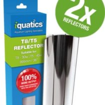 iQuatics T8 Aluminium Reflector-Increased output by up to 100%, 20W Twin Pack