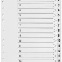 Q-Connect KF01355 index A4 Multi-Punched 1-15 Polypropylene - White