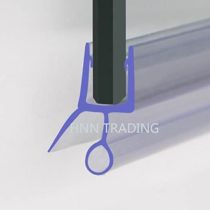 HNNHOME Rubber Plastic Bath Shower Screen Seal Strip For 4-6mm Glass Door Curved Straight 5-10mm Gap