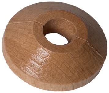 Merriway BH01932 (2 Pcs) Wooden Radiator Pipe Rose, Oak For 15mm Pipes - Pack of 2 Pieces, Klein