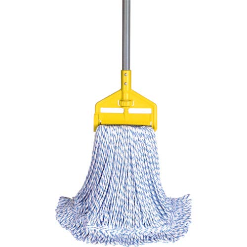 Rubbermaid Commercial Invader Side Gate Wet Mop with Fiberglass Handle - Blue - Image 3