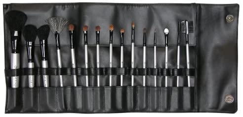 Royal & Langnickel Brush Essentials 15-Piece Cosmetic Brushes, Black