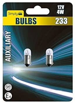 Simply S233BL T4W Auxiliary Bulb Blister, 12V 4W, Base BA9S, High Performance and Maximum Visility - Image 2