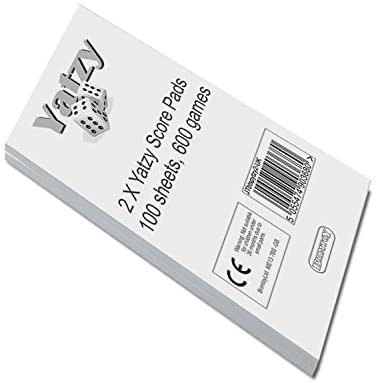 Brimtoy Yatzy Score Sheet Cards X 2 pads (100 sheets), Black, White, 15 x 10.5 cm - Image 2