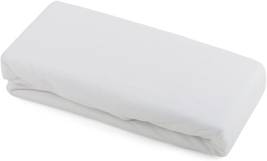 Cot Cotton Fitted Sheet (Pack of 2)-6230WH, White