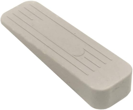 fiXte® Deluxe Heavy Duty Non-Slip Rubber Door Wedge Stopper, Light/Dark Grey (1, Light Grey)