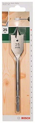 Bosch 1x Spade Bit (for softwood medium-hard wood, Hex, diameter 25,0 mm, Accessory Drill Driver), silver, 25 mm