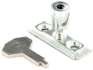 Merriway BH03441 (2 Pcs) Security Window Stay Lock And Key Zinc Plated - Pack of 2 Pieces