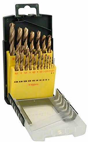 Bosch Accessories 19-Piece Metal Drill Bit Set HSS-TiN Titanium, Green