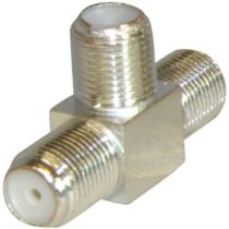 CDL Micro F Type Connector to 3 Way T-Socket Satellite Splitter Adapter,White