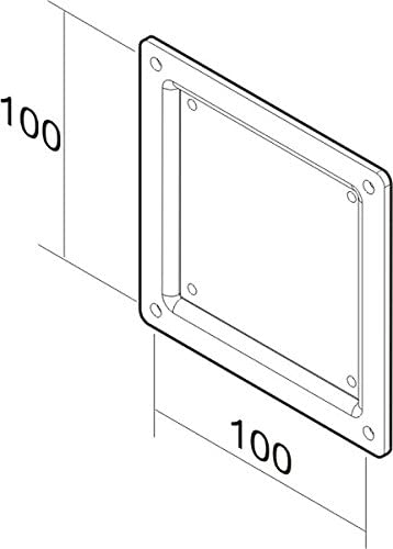 Newstar FPMA-VESA100 VESA Conversion Plate from VESA 75x75mm to 100x100mm - Black - Image 3