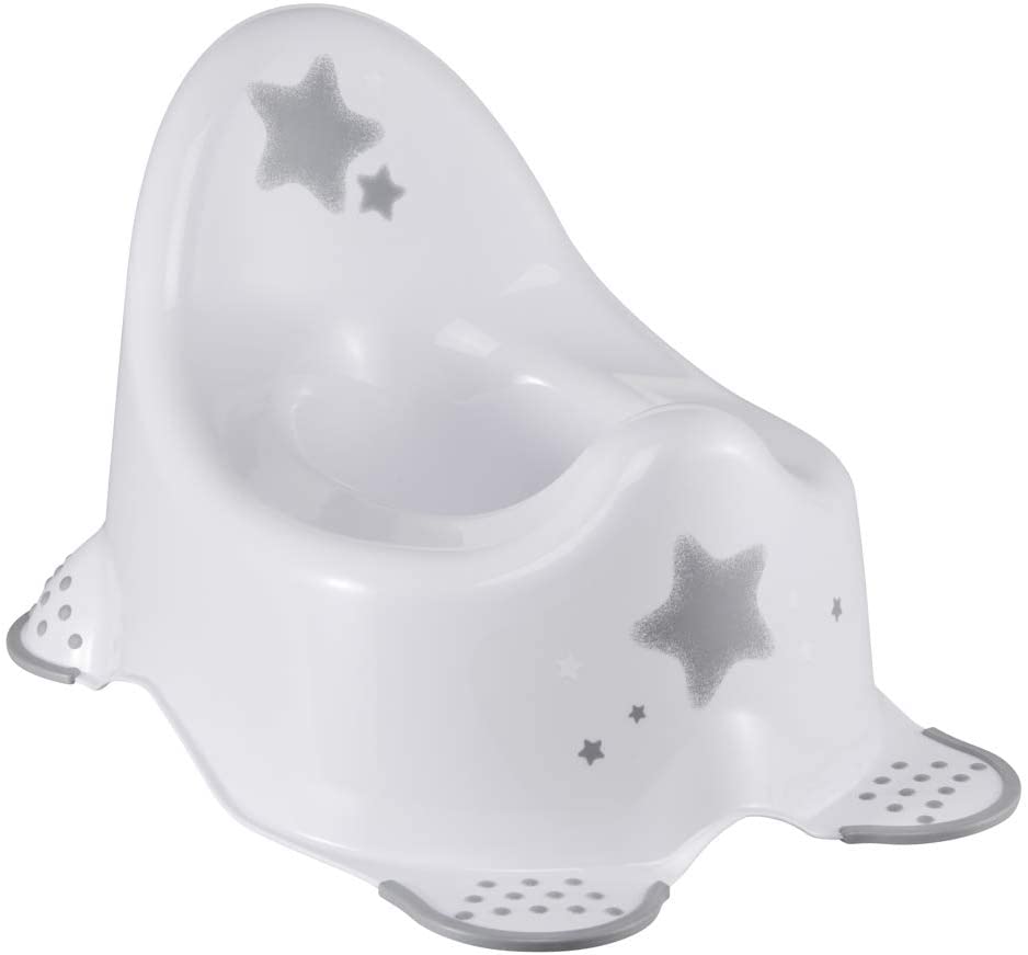 keeeper Stars Baby Potty, From 18 Months to 3 Years, Anti-Slip Design, Adam, White