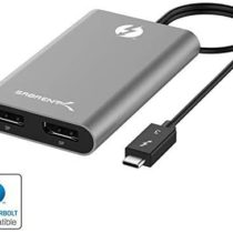 Sabrent Thunderbolt 3 to Dual DisplayPort Adapter [Supports Up to Two 4K 60Hz Monitors on Mac and some Windows Systems] (TH-3DP2)
