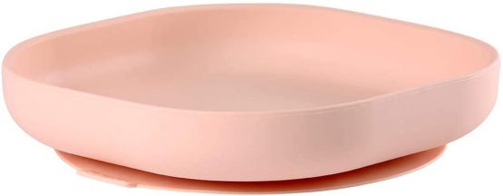 Béaba - Silicone Feeding Suction Plate - for Babies and Children - Pink