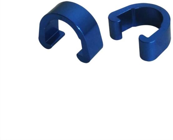 Yuauy C-Clips Clamps Aluminum Alloy Metal U-Clips Buckle MTB BMX Mountain Bike Bicycles Brake Cable derailleur Shifter Cable Guides Gear Cable Housing Hose 7 Colors 2 PCs in Each Color - Image 2