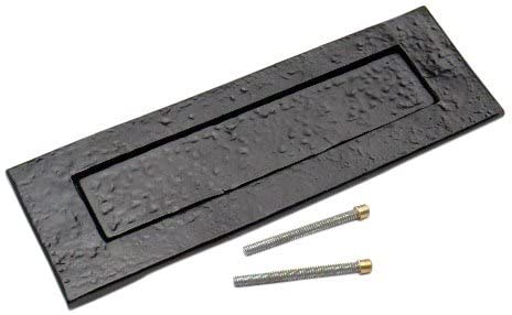 Merriway® BH01857 Letter Plate 250 x 83 mm Plain Black Antique