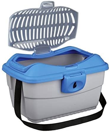 Trixie Mini Capri Transport Box, 40 x 22 x 30 cm, Light Grey/Green, Multicolor, 40 cm L x 22 cm W x 30 cm H