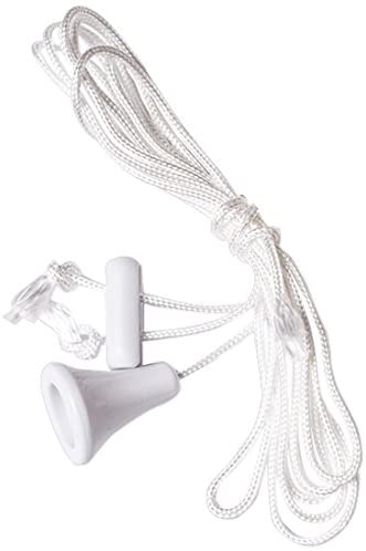 Merriway BH02624 (2-Piece) Replacement Cord Pull for Ceiling Switch White 150 cm, 2-Piece, 2 Count (Pack of 1)