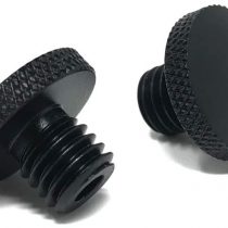 Pair of Billet Aluminium Motorcycle Mirror Blanking Plugs (10mm: 2 x clockwise)