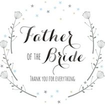 Claire Giles Quill"Father of The Bride Thank You" Wedding Card
