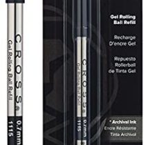 CROSS Gel Ink Rolling Ball Medium Refill for Selectip Pens in Black 8523 – Original Refill for CROSS Rollerball Pens