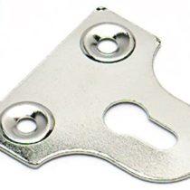 Merriway BH05300 Glass Mirror Picture Hanging Plate Slotted Chrome Plated 32mm, Set of 10 Piece