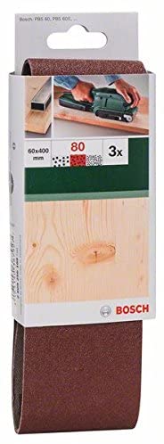 Bosch Accessories 2609256189 Sanding Belt Set for Belt Sanders (3-Piece), Grey, 60x400 mm - Image 2