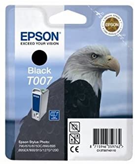 Epson T007 - Print cartridge - 1 x black - 540 pages - blister with RF alarm
