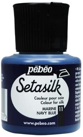 PEBEO Setasilk Navy Blue 45 ml Bottle - Silk paint - 45 ml Pipette cap bottle - Navy Blue, 45 ml (Pack of 1)