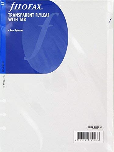 Filofax A5 Transparent Flyleaf with Tab