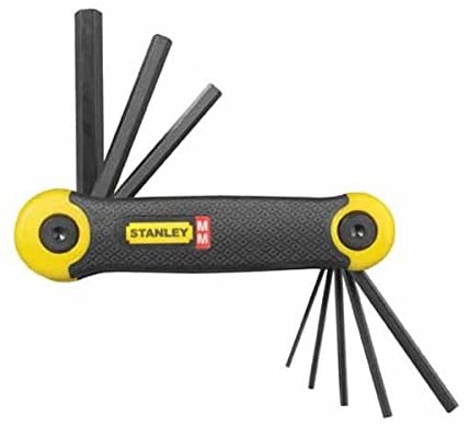 STANLEY Metic Folding Hex Key Set Pocket Size (8 Pieces) 2-69-264, Yellow/Black, 1 - Pack - Image 2