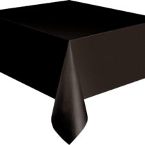 Unique Party 5096 - Black Plastic Tablecloth, 9ft x 4.5ft