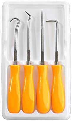 Bahco 2633/S4 Awls and Hooks Set, Yellow/Silver, 130 mm
