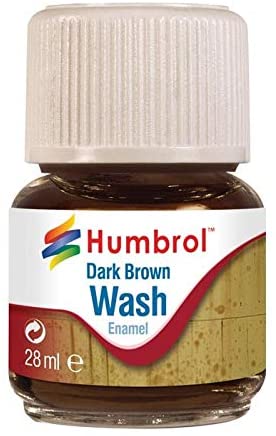 Humbrol AV0205 Enamel Wash modellers washes effect Dark Brown 28ml, 28 ml (Pack of 1)