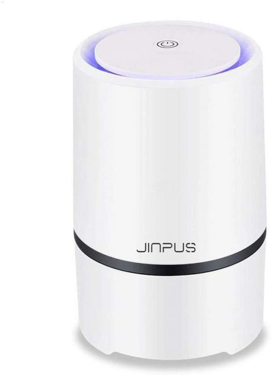 JINPUS Air Purifier Air Cleaner for home with True HEPA Filter, Portable Air Purifiers, Air Ionizer Remove Dust, Pollen,Smoke, Odors with 5V 1.5M USB Cable