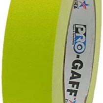 Pro-Gaff RS127YE24X25 24 mm x 25 yd Fluorescent Matt Cloth Tape