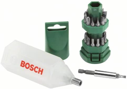 Bosch 25 Piece Screwdriving Set, Green, 170 x 50 x 50 mm