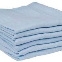 (12 X Blue) Premium Quality Baby Muslin Squares 100% Cotton, 72cm X 72cm, Supersoft, Made in EU, 70x70cm