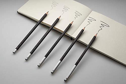 Moleskine Graphite Drawing Pencil Set 5 Graded Pencils, Colours Black and Grey, 5 count (Pack of 1) - Image 2