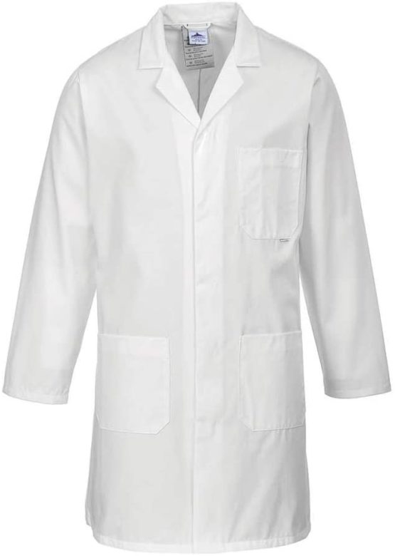 Portwest Standard Coat, Color: White, Size: M, 2852WHRM