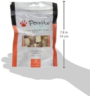 Perrito Chicken and Pollock Sushi Dog Treats Fish Filled with Sushi Chicken Meat Pack of 5 (5 x 100 g), 100 g (Pack of 5) - Image 3