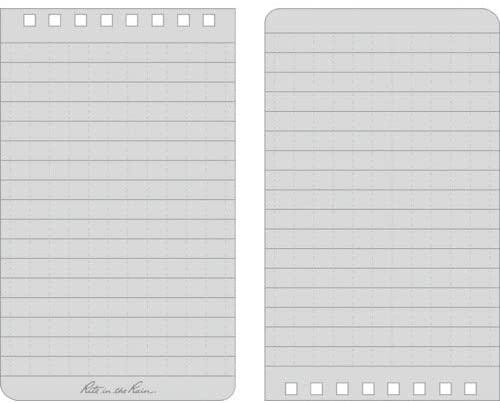 Rite in the Rain Waterproof Paper Universal Pocket Top Wire Bound Spiral Notebook Black 100 Pages 50 Sheets Imperial & Metric Ruler 3 x 5 Inch - Image 4
